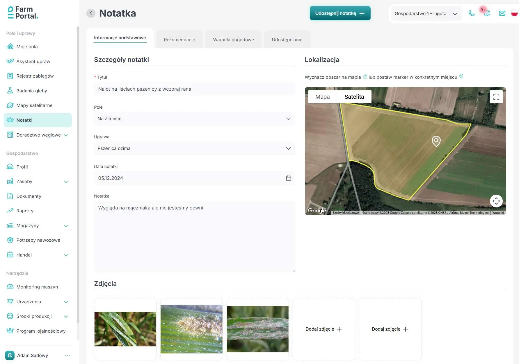 Notatnik w Farmportal Notatnik w Farmportal